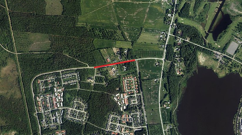 Satelitbild på del av Haparanda stad