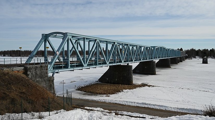 Järnvägsbron över Torneälven. Foto: Haparanda stad 